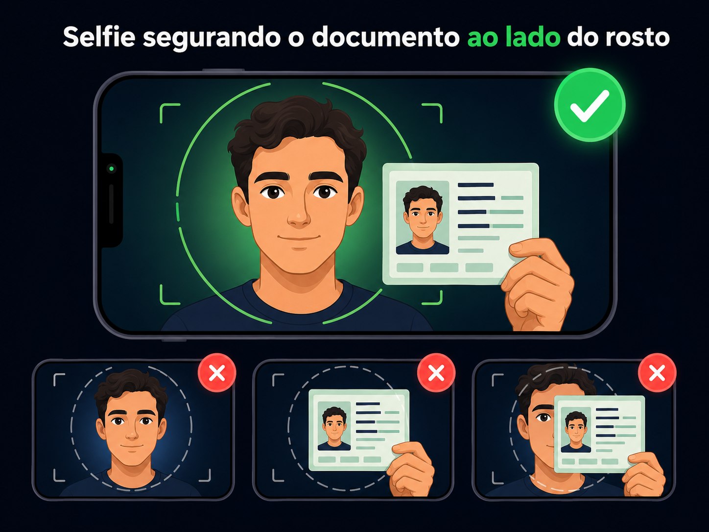 Selfie holding the document next to your face